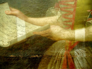 e8) Reinigungsproben, Barockportrait